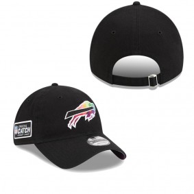 Men's Buffalo Bills Black 2023 NFL Crucial Catch 9TWENTY Adjustable Hat