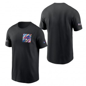 Men's Buffalo Bills Black 2023 NFL Crucial Catch Sideline Tri-Blend T-Shirt