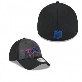 Men's Buffalo Bills Black 2023 NFL Training Camp Team Colorway 39THIRTY Flex Fit Hat