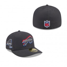 Men's Buffalo Bills Graphite 2024 NFL Draft Low Profile 59FIFTY Fitted Hat