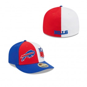 Men's Buffalo Bills Red Royal 2023 Sideline Low Profile 59FIFTY Fitted Hat
