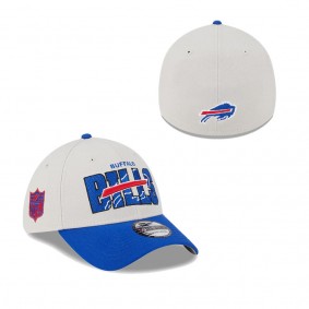 Men's Buffalo Bills Stone Royal 2023 NFL Draft 39THIRTY Flex Hat
