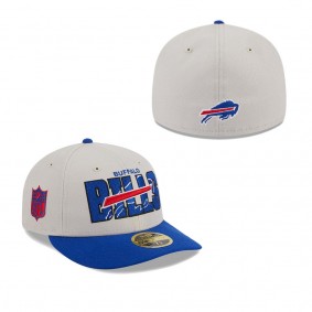 Men's Buffalo Bills Stone Royal 2023 NFL Draft Low Profile 59FIFTY Fitted Hat