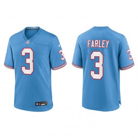 Caleb Farley Tennessee Titans Light Blue Oilers Throwback Alternate Game Jersey