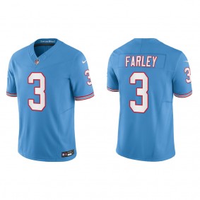 Caleb Farley Tennessee Titans Light Blue Oilers Throwback Vapor F.U.S.E. Limited Jersey