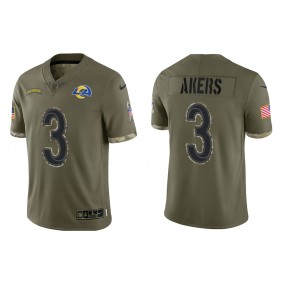 Cam Akers Los Angeles Rams Olive 2022 Salute To Service Limited Jersey