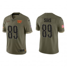 Cam Sims Washington Commanders Olive 2022 Salute To Service Limited Jersey