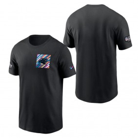 Men's Carolina Panthers Black 2023 NFL Crucial Catch Sideline Tri-Blend T-Shirt