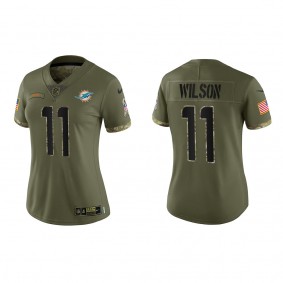 Cedrick Wilson Women's Miami Dolphins Olive 2022 Salute To Service Limited Jersey