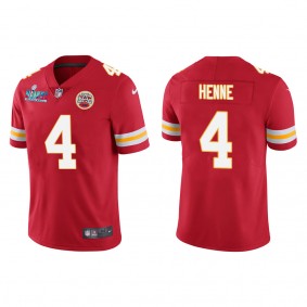 Chad Henne Men's Kansas City Chiefs Super Bowl LVII Red Vapor Limited Jersey