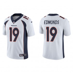 Men's Denver Broncos Chase Edmonds White Vapor Limited Jersey