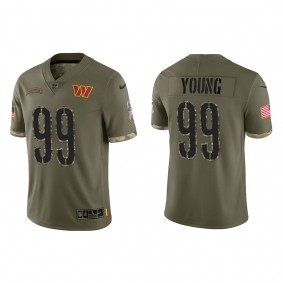Chase Young Washington Commanders Olive 2022 Salute To Service Limited Jersey