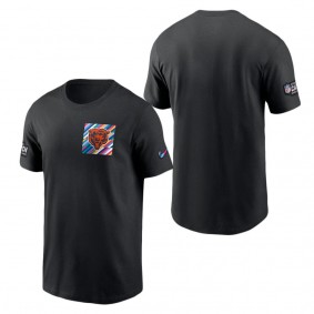 Men's Chicago Bears Black 2023 NFL Crucial Catch Sideline Tri-Blend T-Shirt