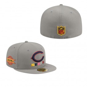 Men's Chicago Bears Gray Color Pack 59FIFTY Fitted Hat