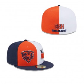 Men's Chicago Bears Navy Orange 2023 Sideline 59FIFTY Fitted Hat