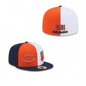Men's Chicago Bears Orange Navy 2023 Sideline 59FIFTY Fitted Hat