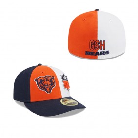 Men's Chicago Bears Orange Navy 2023 Sideline Low Profile 59FIFTY Fitted Hat
