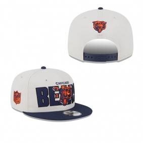 Men's Chicago Bears Stone Navy 2023 NFL Draft 9FIFTY Snapback Adjustable Hat
