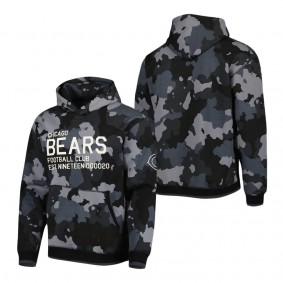 Men's Chicago Bears The Wild Collective Black Camo Pullover Hoodie