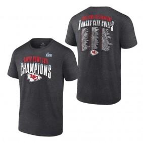 Men's Kansas City Chiefs Heather Charcoal Super Bowl LVII Champions Made The Cut T-Shirt