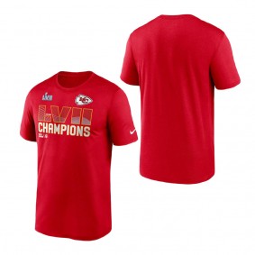 Men's Kansas City Chiefs Red Super Bowl LVII Champions Essential T-Shirt
