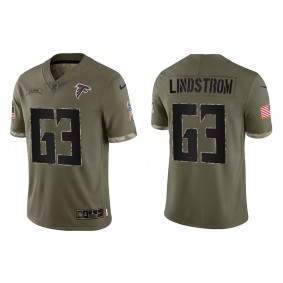 Chris Lindstrom Atlanta Falcons Olive 2022 Salute To Service Limited Jersey