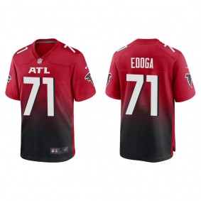 Men's Atlanta Falcons Chuma Edoga Red Game Jersey