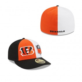 Men's Cincinnati Bengals Orange Black 2023 Sideline Low Profile 59FIFTY Fitted Hat