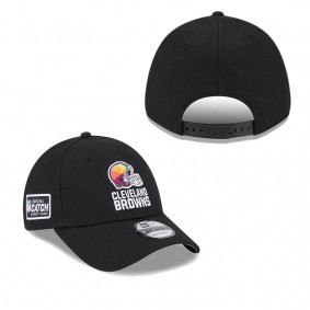 Men's Cleveland Browns Black 2023 NFL Crucial Catch 9FORTY Adjustable Hat