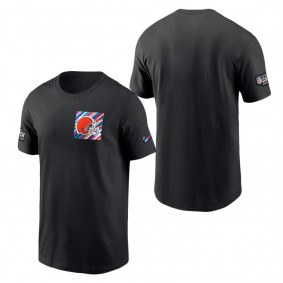 Men's Cleveland Browns Black 2023 NFL Crucial Catch Sideline Tri-Blend T-Shirt