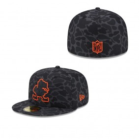 Men's Cleveland Browns Black Amoeba Camo 59FIFTY Fitted Hat