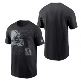 Men's Cleveland Browns Black RFLCTV T-Shirt