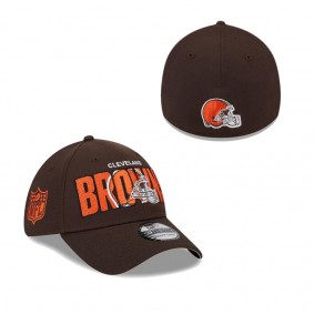 Men's Cleveland Browns Brown 2023 NFL Draft 39THIRTY Flex Hat