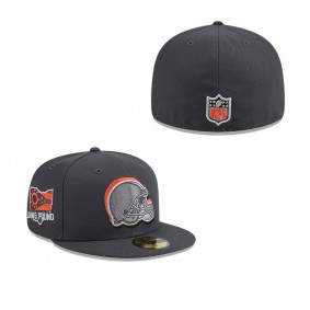Men's Cleveland Browns Graphite Official 2024 NFL Draft On Stage 59FIFTY Fitted Hat