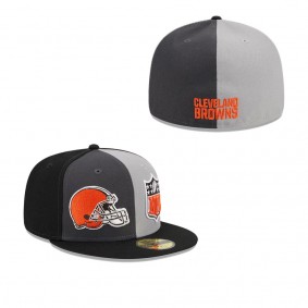 Men's Cleveland Browns Gray Black 2023 Sideline 59FIFTY Fitted Hat