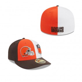 Men's Cleveland Browns Orange Brown 2023 Sideline Low Profile 59FIFTY Fitted Hat