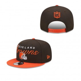 Cleveland Browns Script Overlap 9FIFTY Snapback Hat