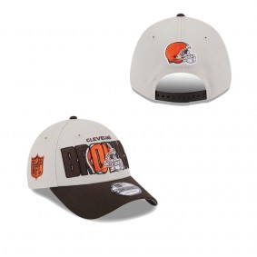 Men's Cleveland Browns Stone Brown 2023 NFL Draft 9FORTY Adjustable Hat