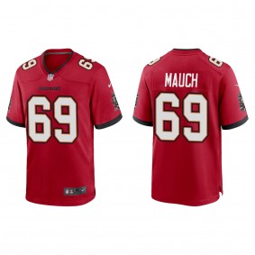 Men's Tampa Bay Buccaneers Cody Mauch Red 2023 NFL Draft Game Jersey