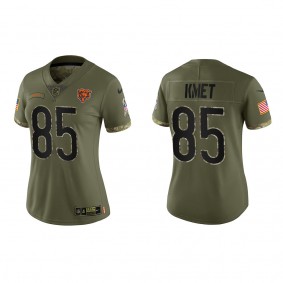 Cole Kmet Women's Chicago Bears Olive 2022 Salute To Service Limited Jersey
