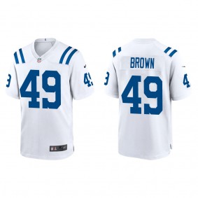 Men's Indianapolis Colts Pharaoh Brown White Game Jersey