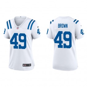 Women's Indianapolis Colts Pharaoh Brown White Game Jersey