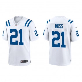 Men's Indianapolis Colts Zack Moss White Game Jersey