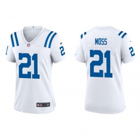 Women's Indianapolis Colts Zack Moss White Game Jersey