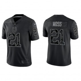 Men's Indianapolis Colts Zack Moss Black Reflective Limited Jersey