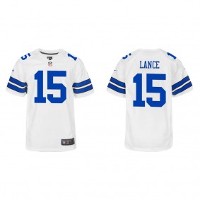 Youth Dallas Cowboys Trey Lance White Game Jersey