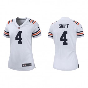 Women's Chicago Bears D'Andre Swift White Classic Game Jersey