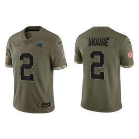 D.J. Moore Carolina Panthers Olive 2022 Salute To Service Limited Jersey