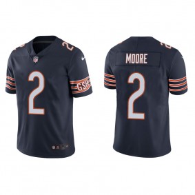 Men's Chicago Bears D.J. Moore Navy Vapor Limited Jersey
