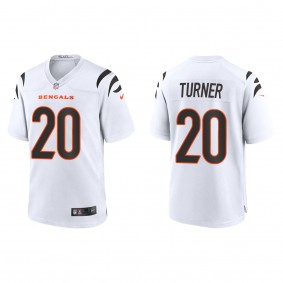 Men's Cincinnati Bengals D.J. Turner White 2023 NFL Draft Game Jersey